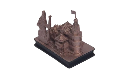 Resin rose gold Shree Ram Mandir, For Religious