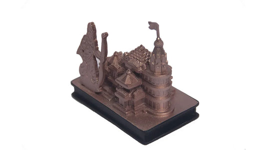 Resin rose gold Shree Ram Mandir, For Religious