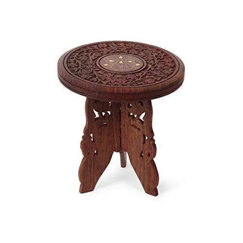 Handcrafted Wooden Sturdy Foldable Stool - Foldable Step Stool Use In Kitchen Garden Camping