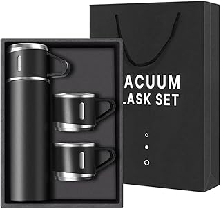 Office Petals Giftings Christmas Corporate Gift Items for Employees Gift/Vacuum Flask Gift Set with Cup/Vacuum Stainless Steel for Coffee Hot Water 500 ml Rakhi, Diwali Gift (Multicolor-1)