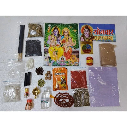 Solah Somvar Udhyapan Pooja Samagri